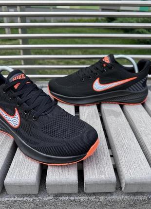 Кроссовки nike zoom черные с оранжевым5 фото