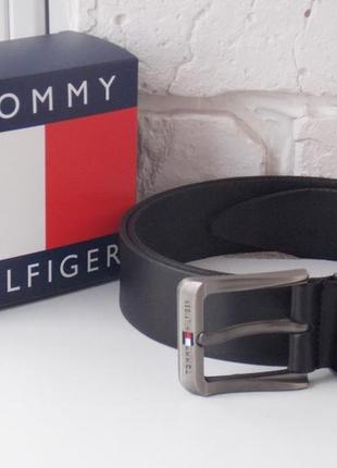 Чоловічий шкіряний ремінь tommy hilfiger в коробці