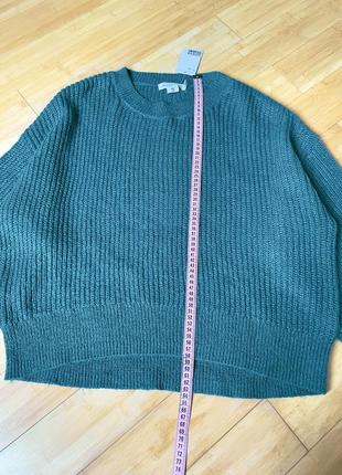 Легкий свитер-оверсайз с мохером, колеру морской волны2 фото