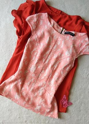 Нарядная блуза/кофта с баской и кружевом dorothy perkins.