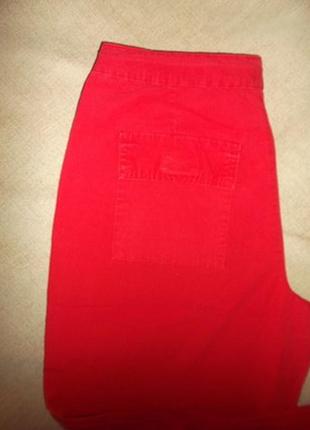 Штаны красные с карманами легкие хлопок лето р. 36 - m - esprit3 фото