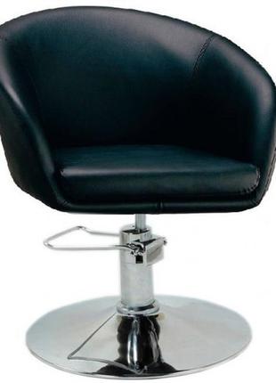 Кресло парикмахерское черного цвета мурат р1 фото