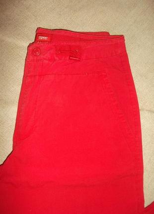 Штаны красные с карманами легкие хлопок лето р. 36 - m - esprit7 фото