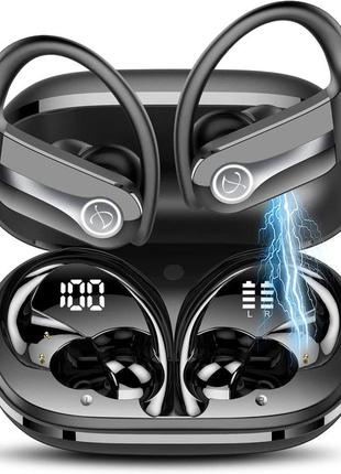 Dobopo wireless earbuds bluetooth 5.3 headphones 50hrs playtime sports earphones over-aarhooks headset with led display