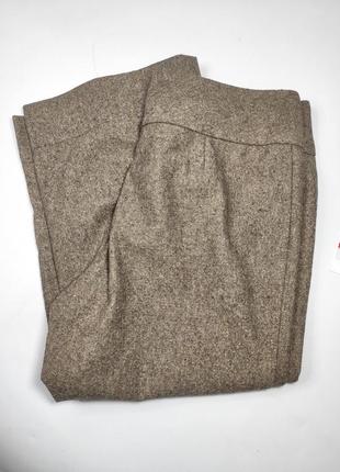 Бриджі жіночі теплі брюки укорочені коричневого кольору прямого крою від бренду new look m4 фото