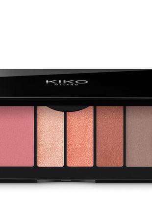 Палетка теней и румяна kiko milano smart eyes and cheeks palette