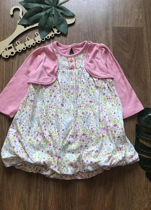 Крутое платье в цветы george 3-6 мес