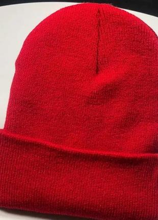 Женская двойная шапка бини чулок яркая удлиненная теплая подростковая весенняя деми спортивная шапочка