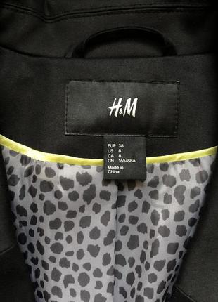 Чёрный пиджак классический приталенный  h&m5 фото