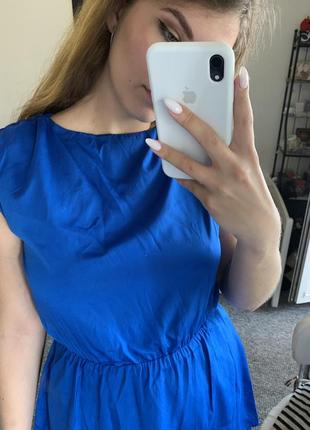 Красивое синее платье h&m 4
