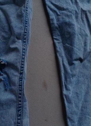 Тонкие летние джинсы с необработанным низом5 фото