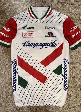 Винтажная вело кофта campagnolo (made in italy) team vittoria jersey vintage 1980's, оригинал