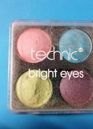 💖тени четырёх цветные technic bright eyes💖7 фото