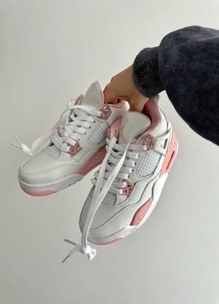 Кроссовки nike air jordan 4 retro “pink areo” premium8 фото