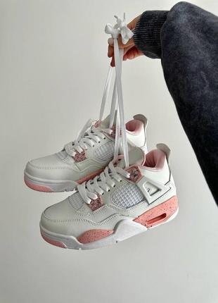 Кроссовки nike air jordan 4 retro “pink areo” premium7 фото