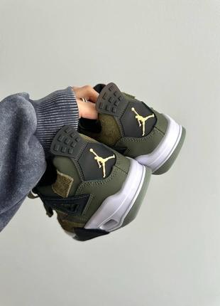 Кроссовки nike air jordan 4 retro “craft olive” premium7 фото