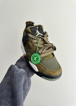 Кроссовки nike air jordan 4 retro “craft olive” premium2 фото