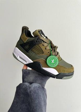 Кроссовки nike air jordan 4 retro “craft olive” premium1 фото