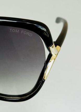 Очки в стиле tom ford очки женские солнцезащитные большие черные с градиентом10 фото