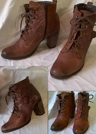 Кожаные ботинки 40 р. 26 см. jones bootmaker утепленные, подошва freeflex ботильоны