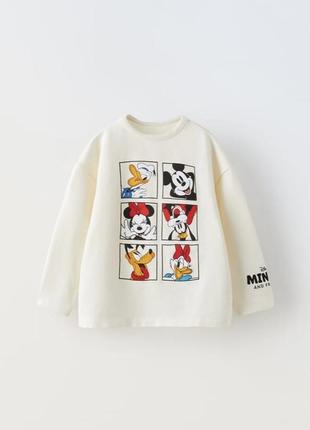 Футболка , лонгслів , кофта zara x mickey mouse & friends1 фото