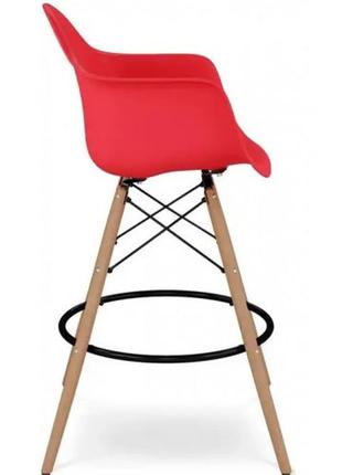 Стул тауэр вуд eames высокий барный красный3 фото