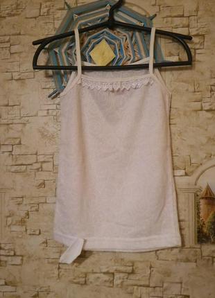 Майка белая на девочку