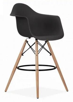 Стілець тауер вуд eames барний високий чорний