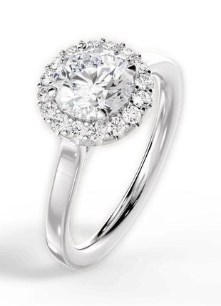 Женское золотое кольцо с бриллиантами 1,24 карат. бриллиант cvd/hpht. для предложения/помолвки2 фото