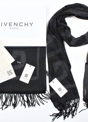 Шарф мужской givenchy / живанши черный 180 см1 фото