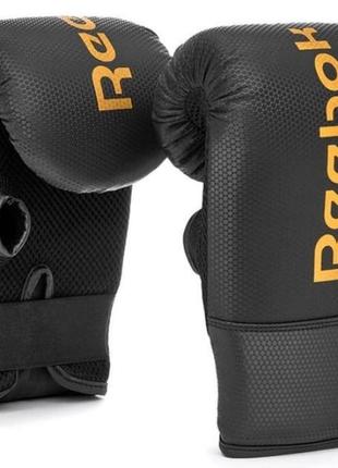 Тренувальні боксерські рукавички reebok boxing mitts чорний, золото чол osfm