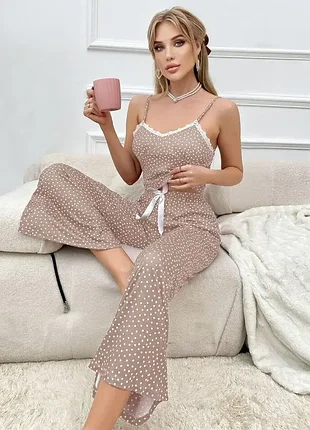 Женская пижама топ и штаны