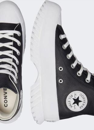 Кожаные высокие кеды размер 39,5 - 25,5 см converse chuck taylor all star lugged leather конверс оригинал