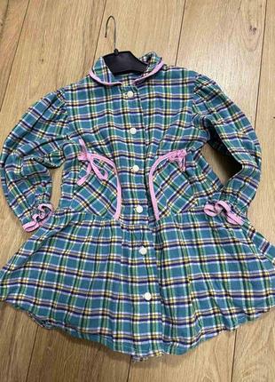Лёгкое в клетку платьице 92-98 размера 2865
