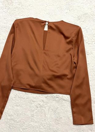 Топ укорочена блуза однотонна нарядна asos design 12/1410 фото