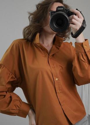 Рубашка, блузка, блуза с обьемными рукавами в стиле zara