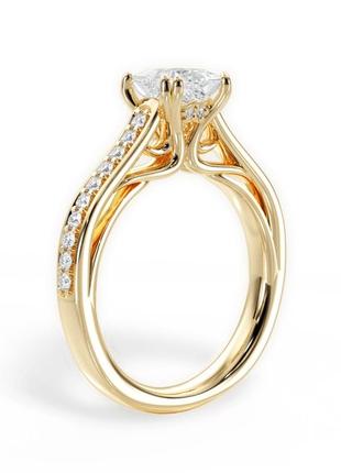 Женское золотое кольцо с бриллиантами 1,32 карат принцесса. золото 585/750 для предложения4 фото