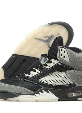 Мужские кроссовки jordan 1 mid 38 5 retro grey black 41-42-43-44-45