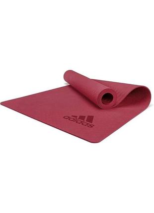 Килимок для йоги adidas premium yoga mat червоний уні 176 х 61 х 0,5 см1 фото
