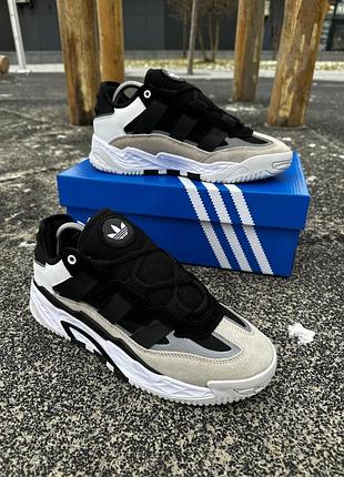 Мужские кроссовки adidas niteball (black &amp; white)