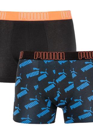 Труси-боксери puma big logo aop boxer 2p чорний, синій чол s