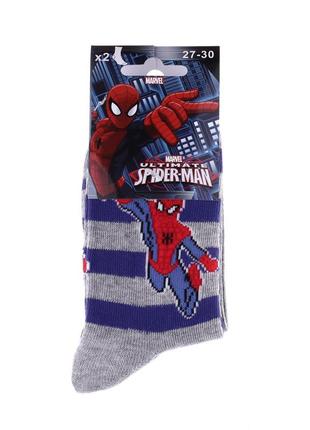 Шкарпетки spider man spiderman vole 2p сірий, синій діт 31-34, арт.83842044-42 фото