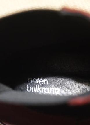 Отличные брогированные кожаные полусапожки - челси helén billkrantz цвета бордо швейцария 38 р.4 фото