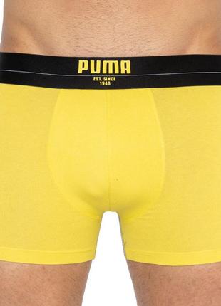 Труси-боксери puma statement boxer 2p жовтий, сірий чол s2 фото