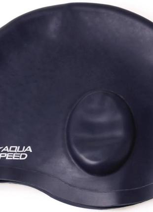 Шапочка для плавання aqua speed ear cap comfort 9895 темно-синій osfm