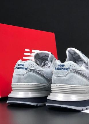 Мужские очень легкие стильные демисезонные кроссовки new balance 574 серые, натуральный замш5 фото