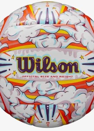 М'яч волейбольний wilson graffiti peace vb white/orange of