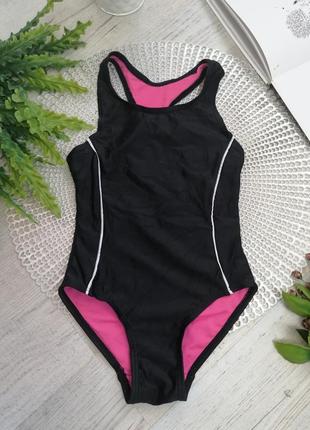 Спортивний купальник на дівчинку відрядний чорний на 4 роки зростав 104 см