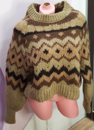 Zara свитер с принтом