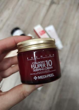 Нічний крем з колагеном medi-peel collagen super 10 sleeping cream, 70 мл1 фото